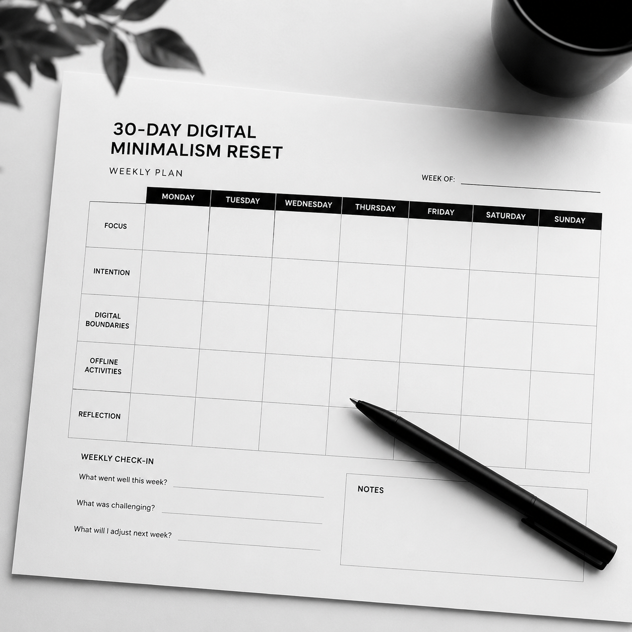 The 30-Day Digital Minimalism Reset for Android